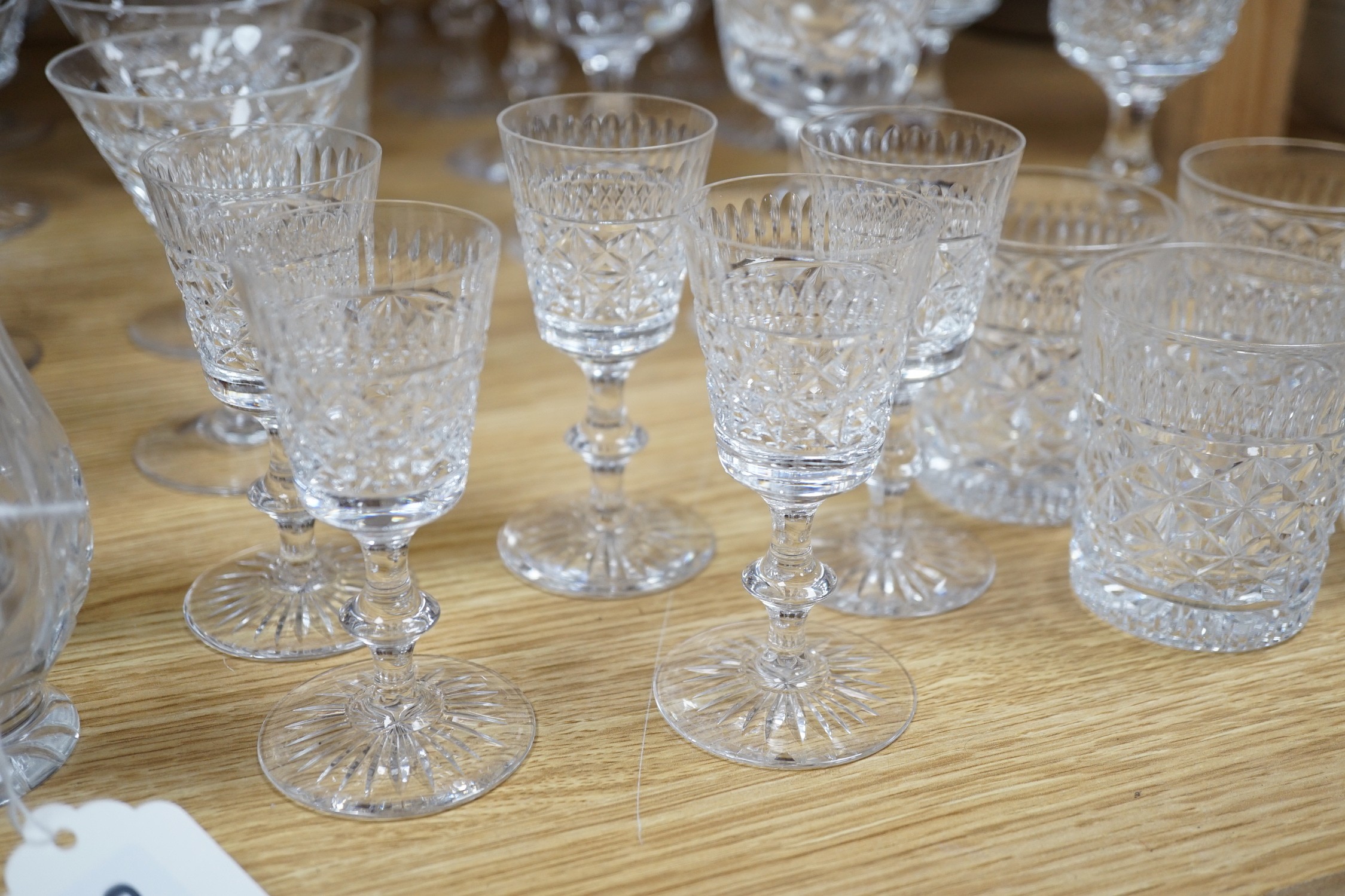 A set of six Edinburgh wine glasses, together with other mixed part-sets of glasses